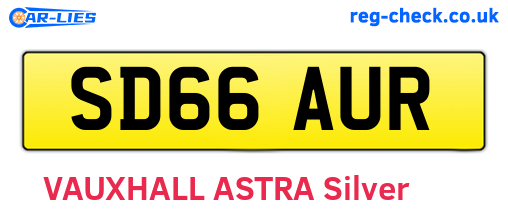 SD66AUR are the vehicle registration plates.