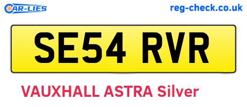 SE54RVR are the vehicle registration plates.
