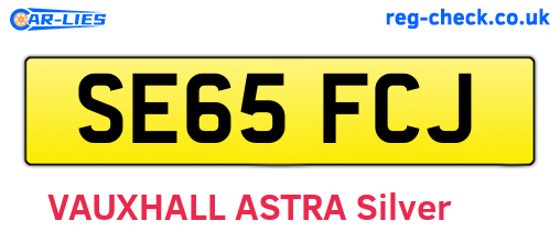 SE65FCJ are the vehicle registration plates.