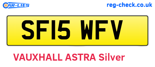 SF15WFV are the vehicle registration plates.