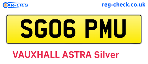 SG06PMU are the vehicle registration plates.