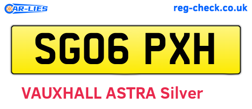 SG06PXH are the vehicle registration plates.