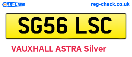 SG56LSC are the vehicle registration plates.