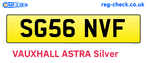 SG56NVF are the vehicle registration plates.