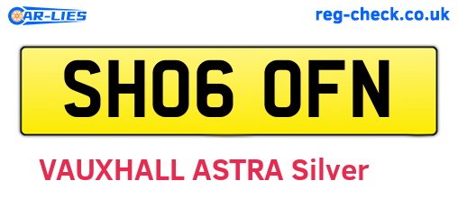 SH06OFN are the vehicle registration plates.