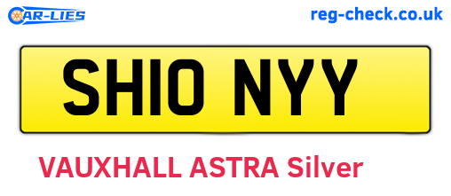 SH10NYY are the vehicle registration plates.