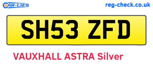 SH53ZFD are the vehicle registration plates.