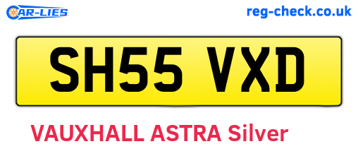 SH55VXD are the vehicle registration plates.