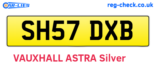 SH57DXB are the vehicle registration plates.