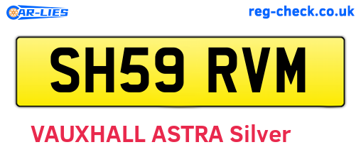 SH59RVM are the vehicle registration plates.