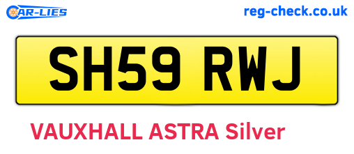 SH59RWJ are the vehicle registration plates.