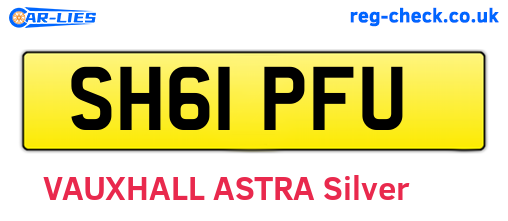 SH61PFU are the vehicle registration plates.