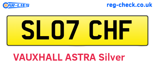 SL07CHF are the vehicle registration plates.