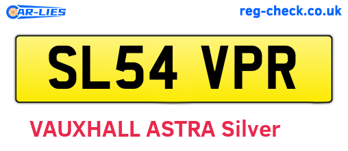 SL54VPR are the vehicle registration plates.