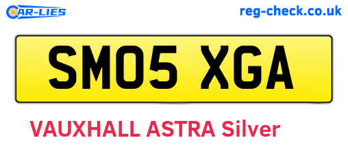 SM05XGA are the vehicle registration plates.