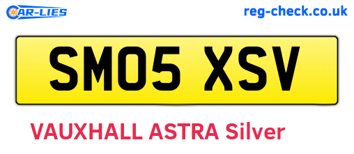 SM05XSV are the vehicle registration plates.