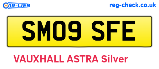 SM09SFE are the vehicle registration plates.