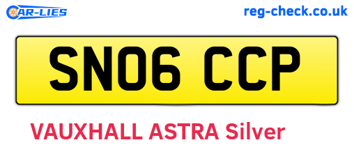 SN06CCP are the vehicle registration plates.