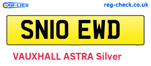SN10EWD are the vehicle registration plates.