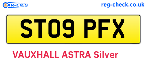 ST09PFX are the vehicle registration plates.