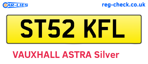 ST52KFL are the vehicle registration plates.