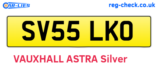 SV55LKO are the vehicle registration plates.