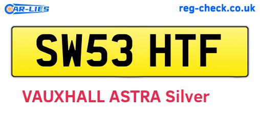 SW53HTF are the vehicle registration plates.