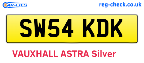 SW54KDK are the vehicle registration plates.