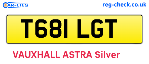 T681LGT are the vehicle registration plates.