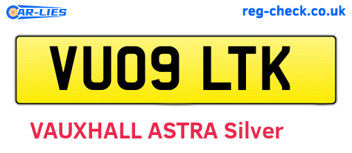VU09LTK are the vehicle registration plates.
