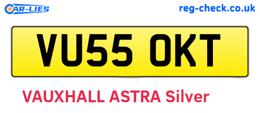 VU55OKT are the vehicle registration plates.
