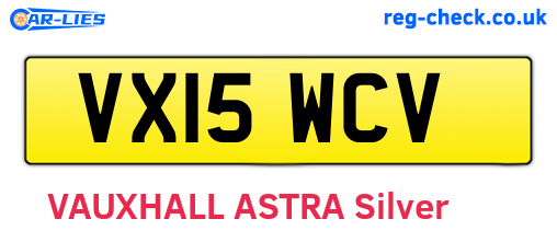 VX15WCV are the vehicle registration plates.