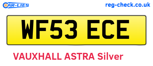 WF53ECE are the vehicle registration plates.