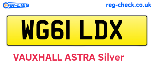 WG61LDX are the vehicle registration plates.