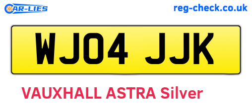 WJ04JJK are the vehicle registration plates.