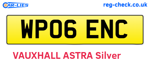 WP06ENC are the vehicle registration plates.