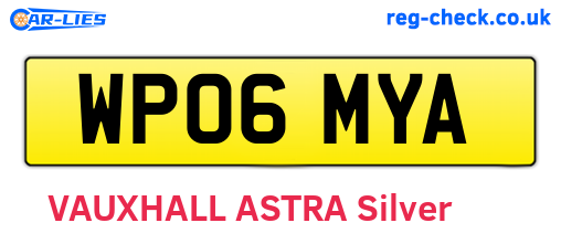 WP06MYA are the vehicle registration plates.