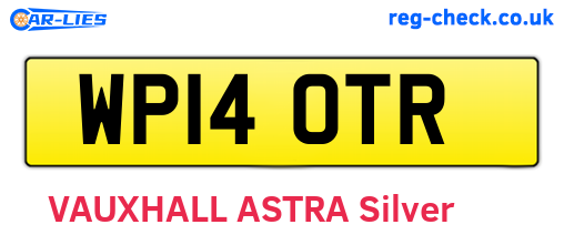 WP14OTR are the vehicle registration plates.
