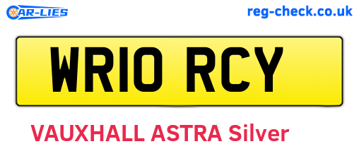 WR10RCY are the vehicle registration plates.