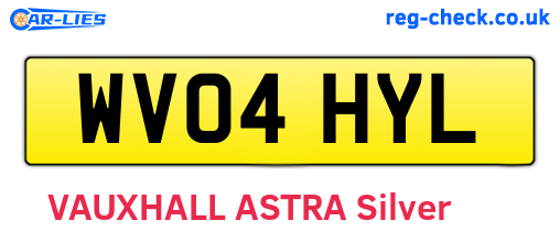 WV04HYL are the vehicle registration plates.