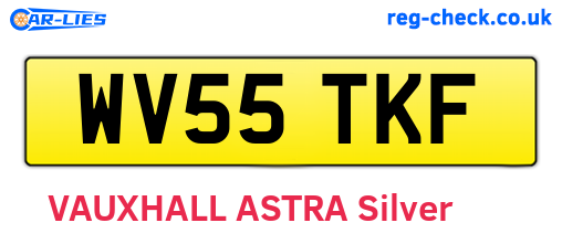 WV55TKF are the vehicle registration plates.