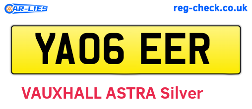 YA06EER are the vehicle registration plates.