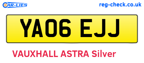 YA06EJJ are the vehicle registration plates.