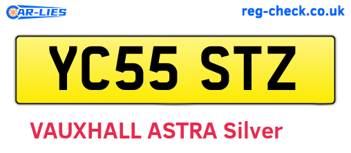 YC55STZ are the vehicle registration plates.