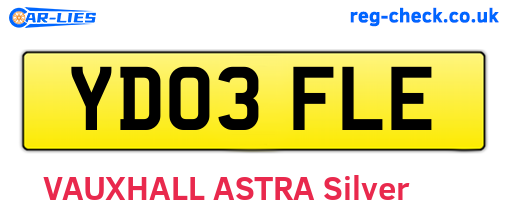 YD03FLE are the vehicle registration plates.