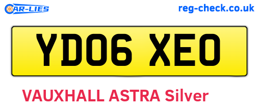 YD06XEO are the vehicle registration plates.