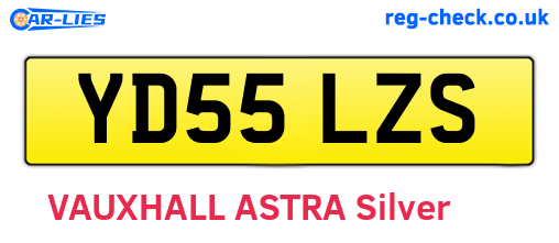 YD55LZS are the vehicle registration plates.