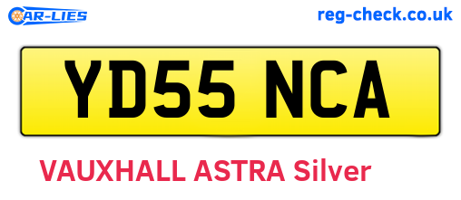 YD55NCA are the vehicle registration plates.