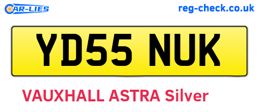 YD55NUK are the vehicle registration plates.