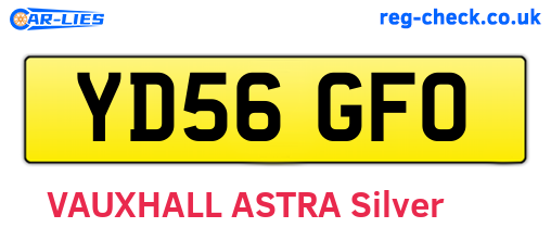 YD56GFO are the vehicle registration plates.
